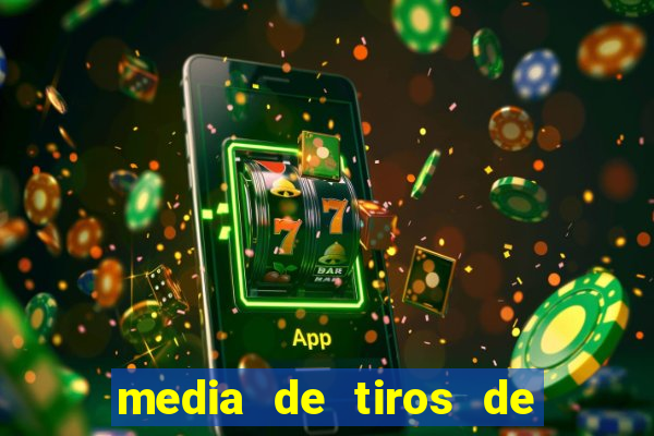 media de tiros de meta por jogo